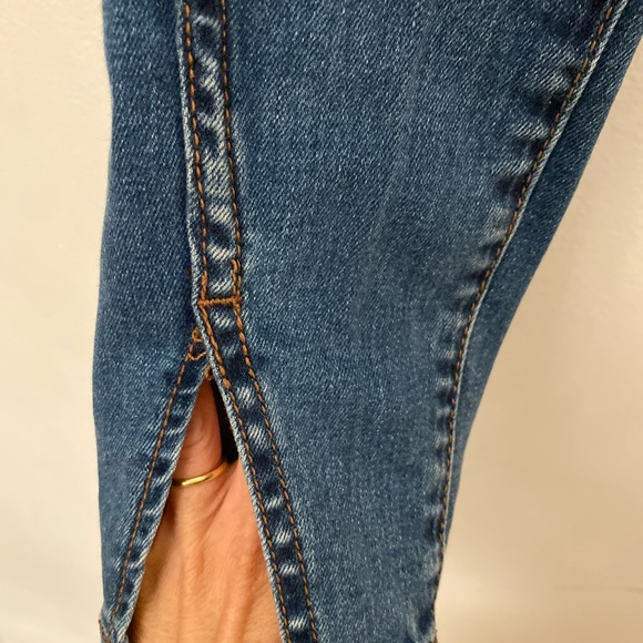 Pilcro & The Letterpress Mid Rise Skinny Split Hem Ankle Jeans Size 26 - Picture 2 of 6